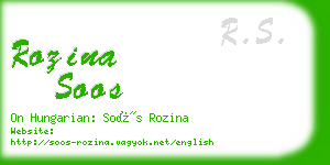 rozina soos business card